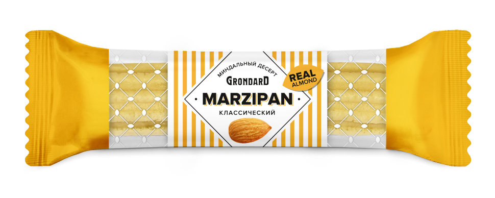  TM Grondard   (10361) Батончики НЕглазированные Марципановые Классика, (28шт по 40г)        в Алексеевке