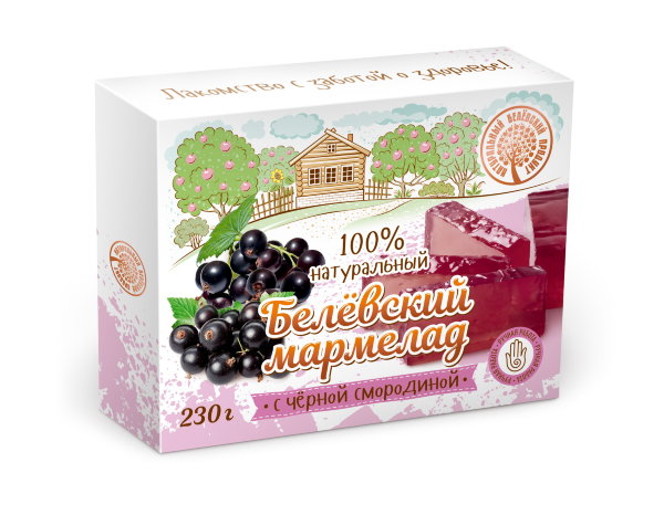 №2 Мармелад белевский "Черная смородина" 230г в Алексеевке