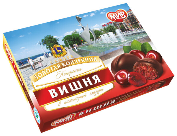 №2 КФ МИР Вишня в шоколадной глазури 160г в Алексеевке