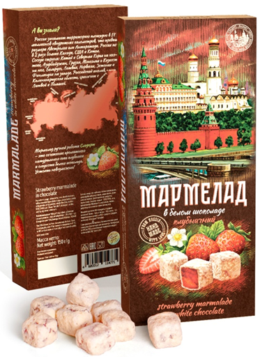  Сладарт Мармелад Клубничный в белом шоколаде, 150г   в Алексеевке